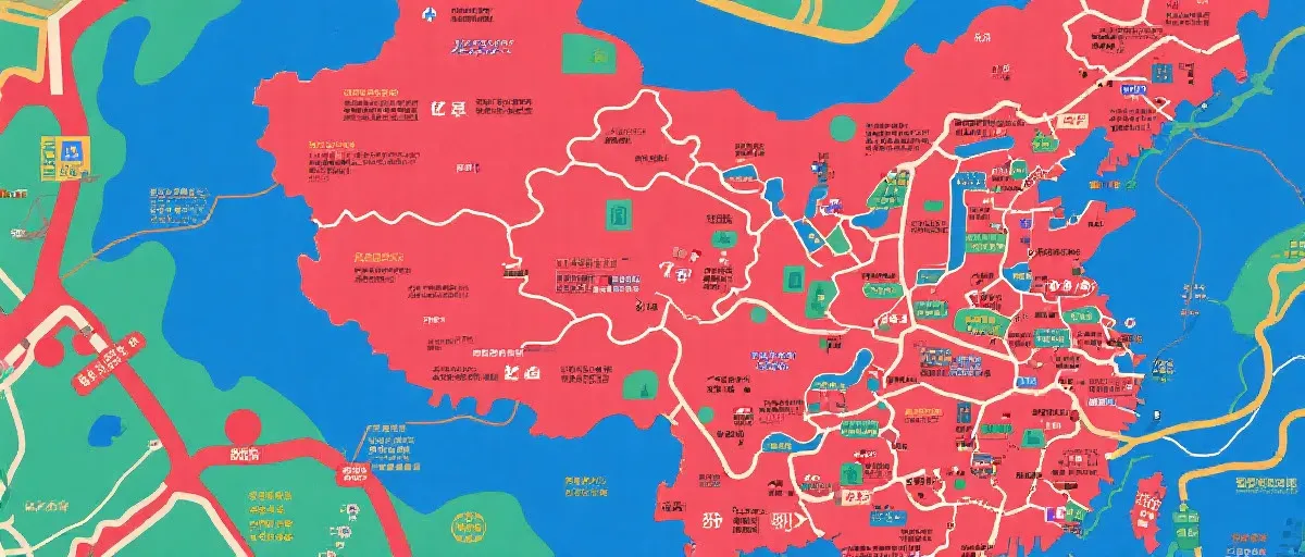 北京市线框地图